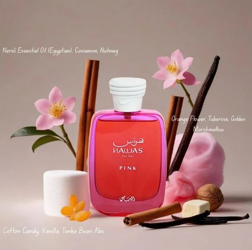 Hawas For Her PINK Eau De Parfum by Rasasi 100ml 3.38 FL OZ
