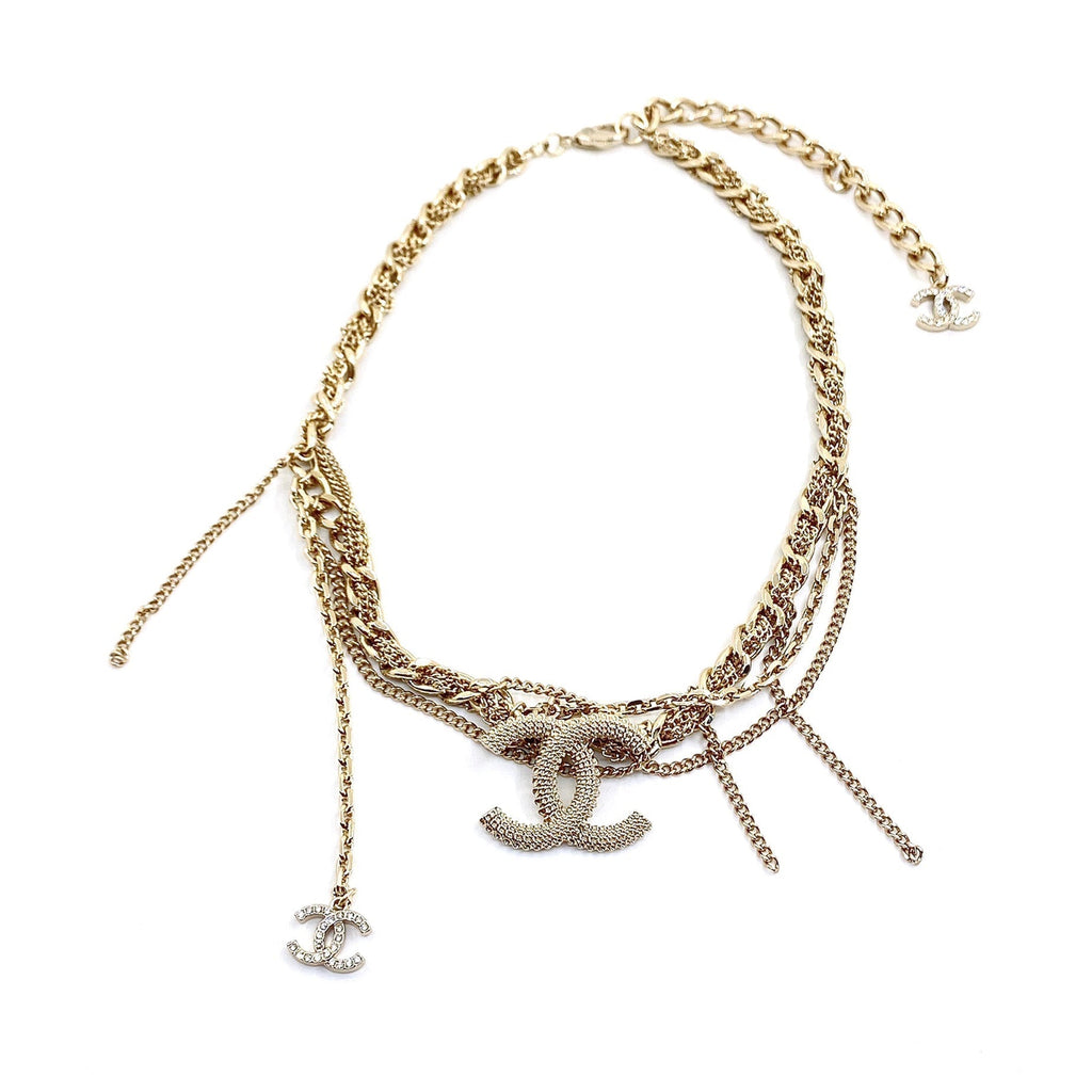 18K  Chanel Crystals Choker Necklace