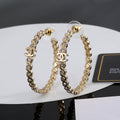 18K  Chanel Crystal Earrings