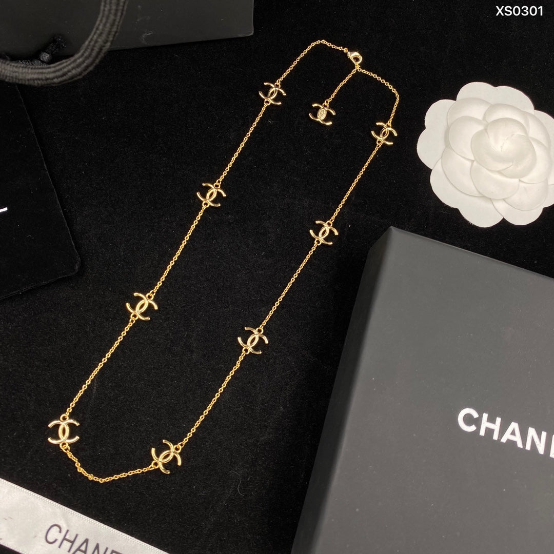 18K  Chanel Multi-Logo Necklace