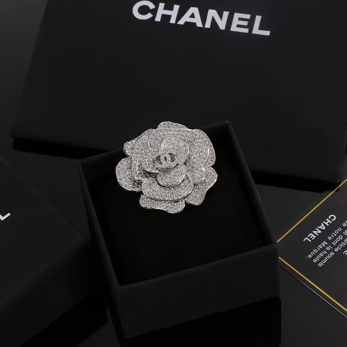 18K  Chanel Camellia Diamonds Brooch