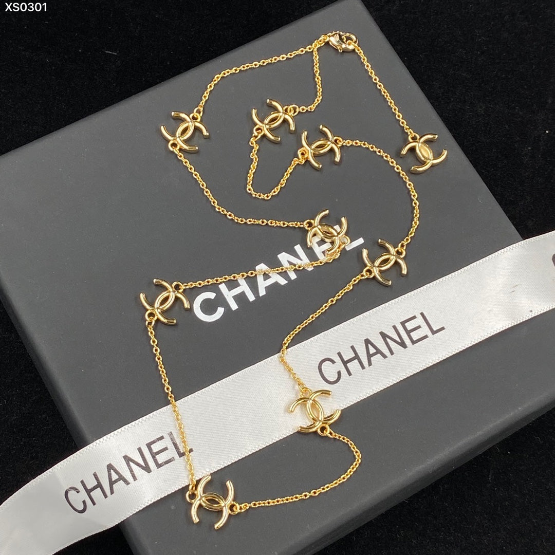 18K  Chanel Multi-Logo Necklace