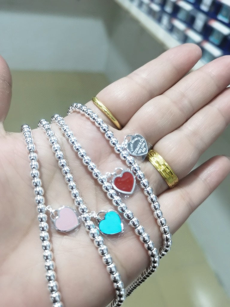18K Return to Tiffany Heart Tag Bead Necklace