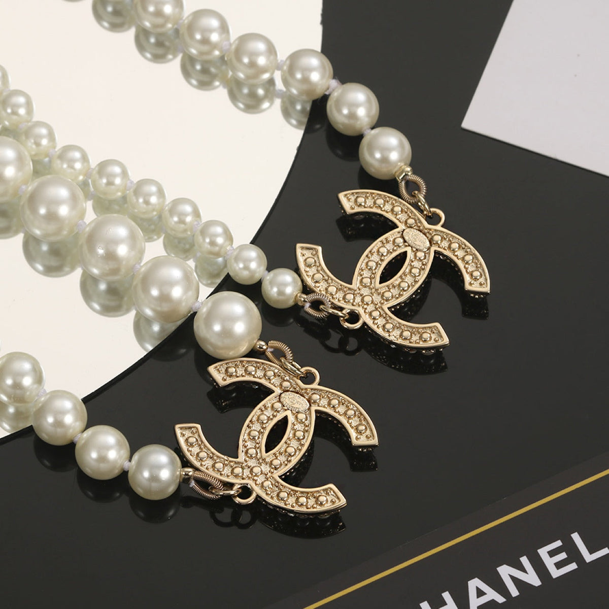 18K  Chanel Long Pearls Necklace