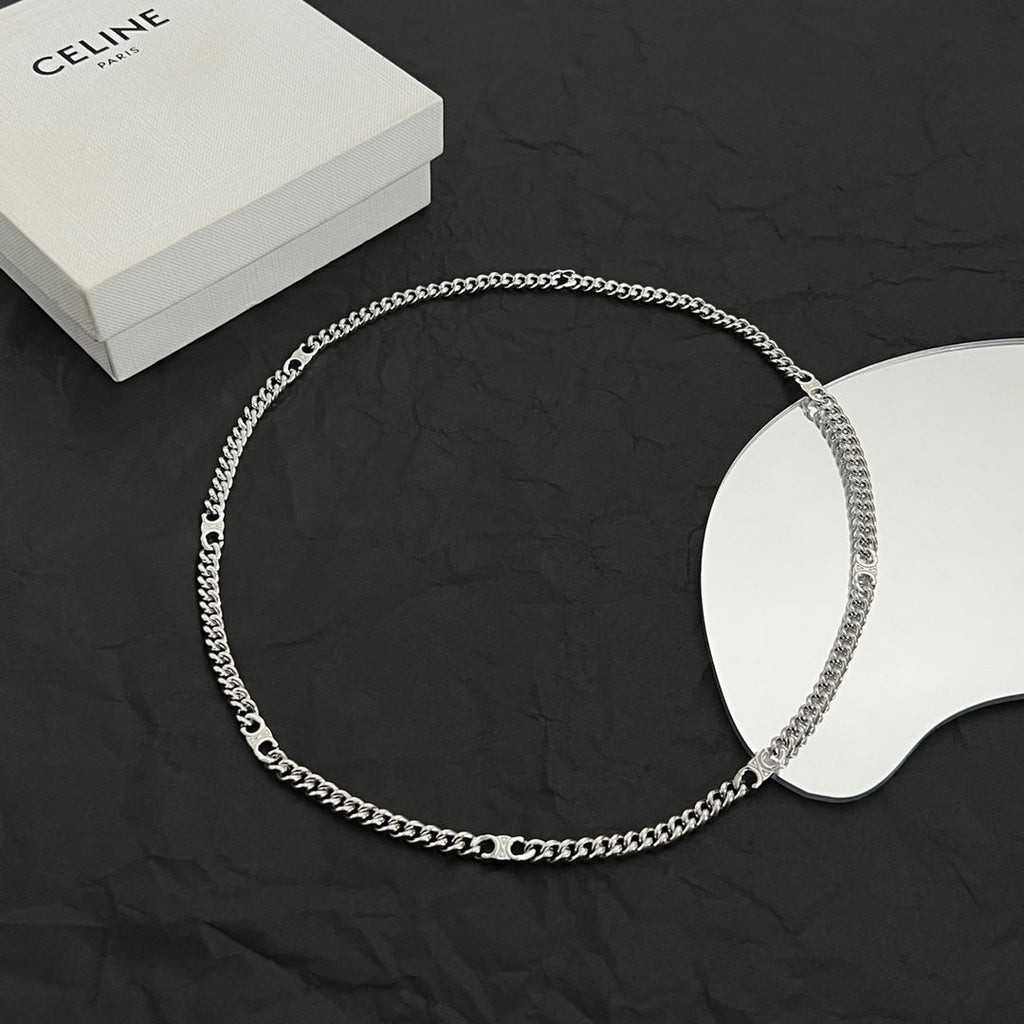 18K Celine Gourmette Chain Necklace