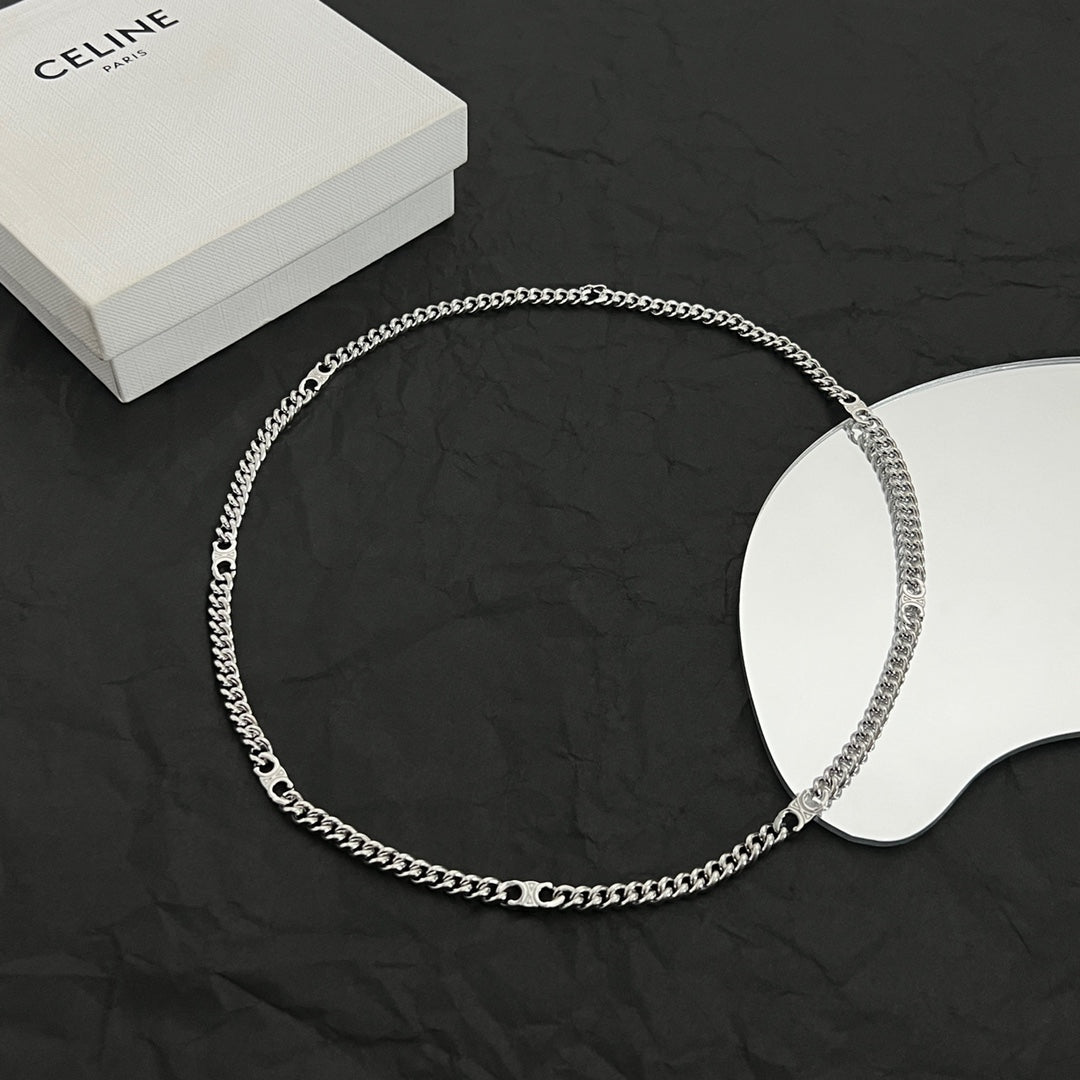 18K Celine Gourmette Chain Necklace