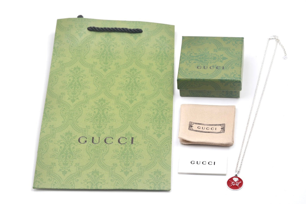18K Double Gucci Ghost Red Necklace