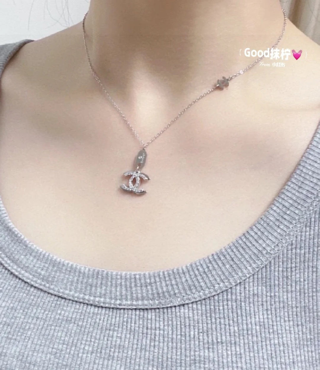 18K  Chanel Diamond Long Necklace