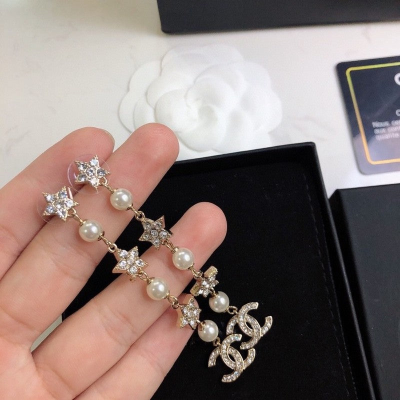 18K  Chanel Long Tassel Earrings